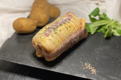 Rôti de chapon foie gras & griottes Rôti de chapon foie gras & griottes