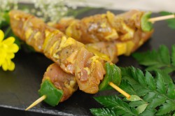 Brochette de poulet au cumin et thym