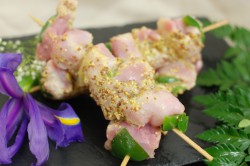 Brochette de lapin Moutarde à l'ancienne